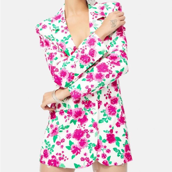 For Love & Lemons Tanner Blazer- Carnation - Picture 5 of 10